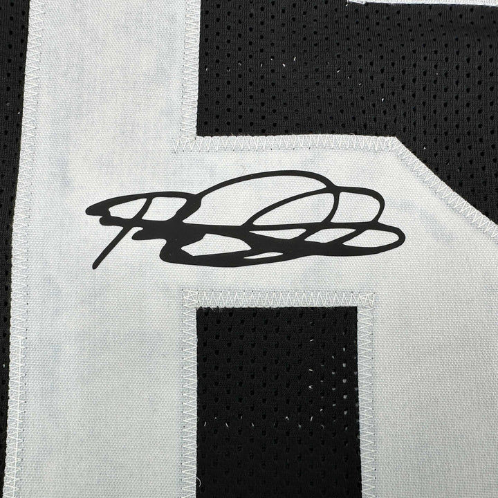 Facsimile Autographed Rod Woodson Pittsburgh Black Reprint Jersey Size Men's XL