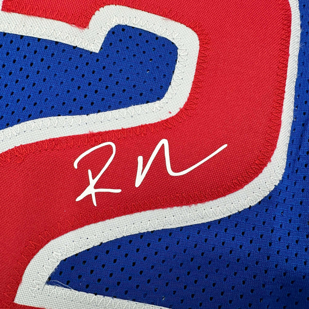 Facsimile Autographed Richard Hamilton Detroit Blue Reprint Jersey Size Men's XL