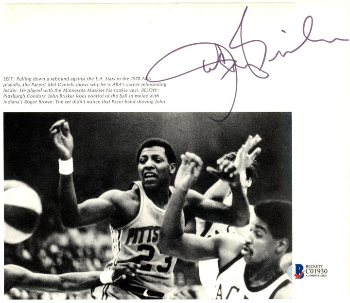 John Brisker Signed 7.5x6.5 Magazine Page Pittsburgh Condors Beckett