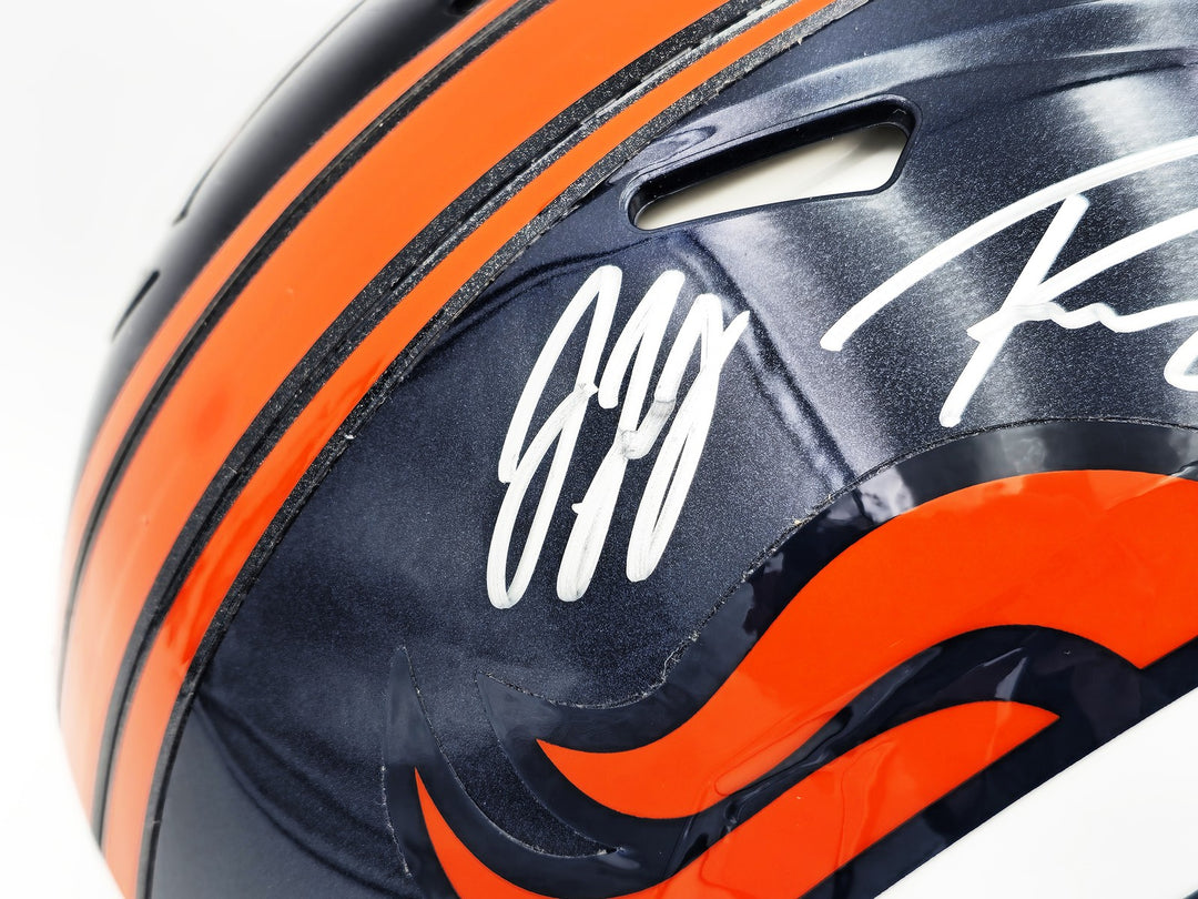 Russell Wilson Jerry Jeudy Auto Broncos Blue Full Size Auth Spd Helmet Fanatics