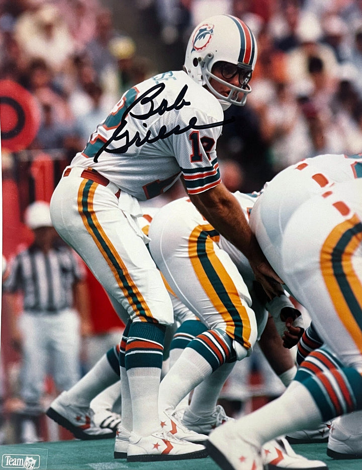 Bob Griese signed Miami Dolphins NFL 8x10 Photo - Tuff Stuff COA (HOF/SB Champ)