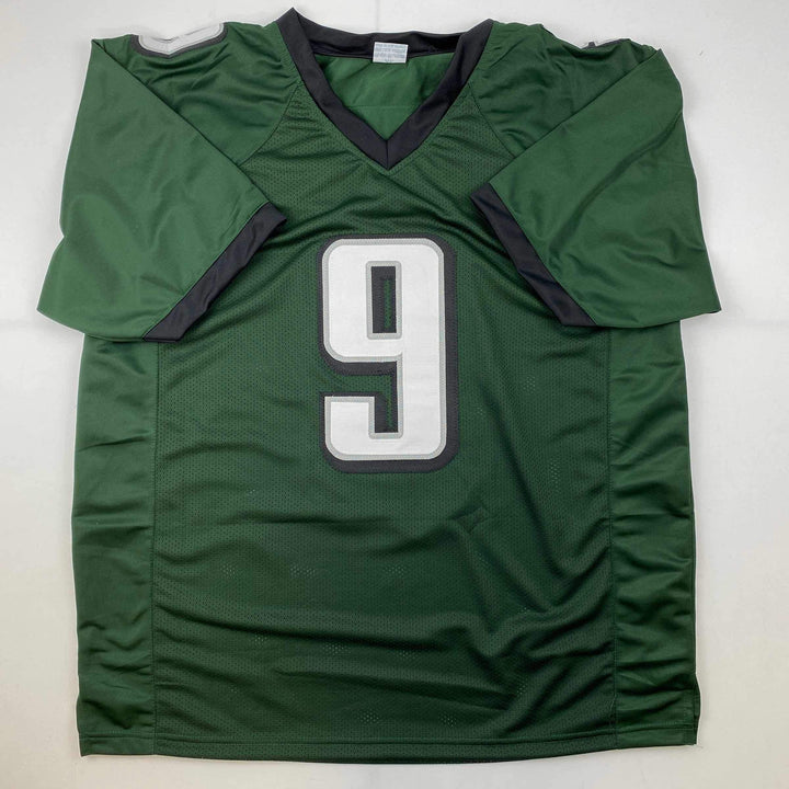 Facsimile Autographed Nick Foles Philadelphia Green Reprint Jersey Size Men's XL