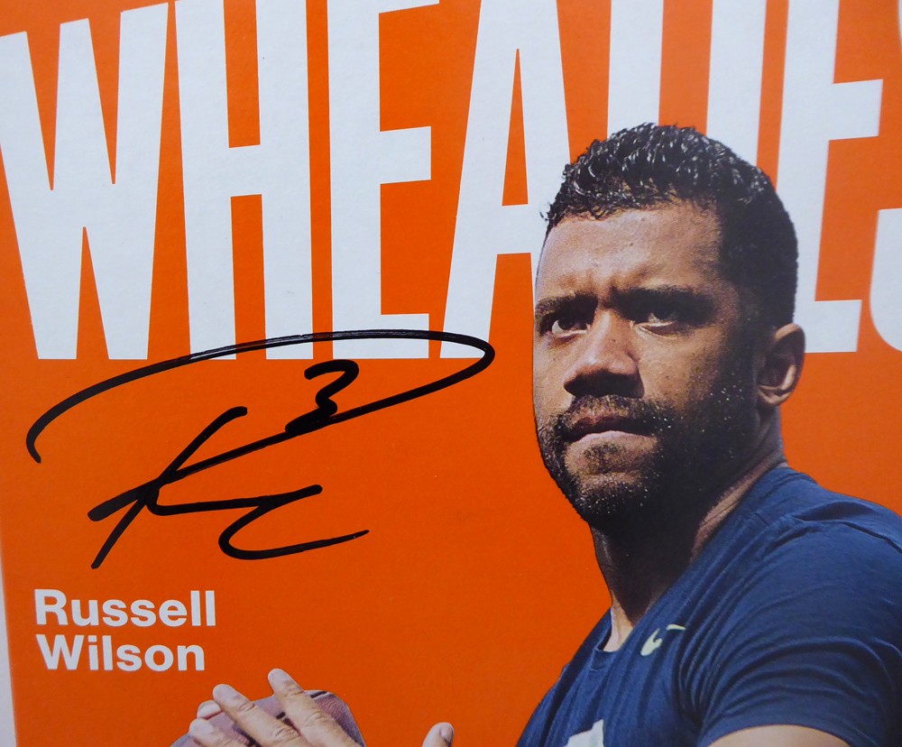 Russell Wilson Signed Wheaties Box Seattle Seahawks RW Holo