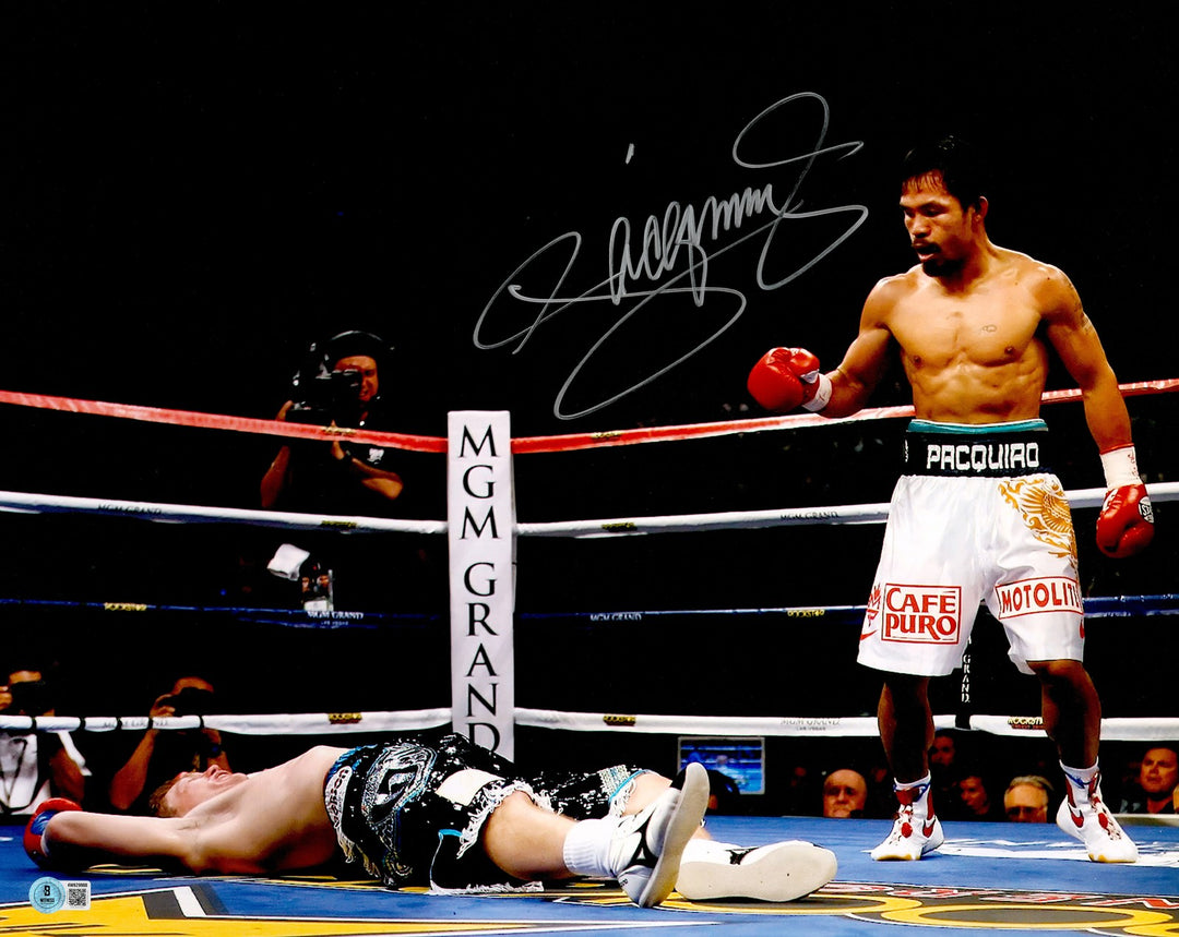 Manny Pacquiao Autographed 16x20 Photo Beckett BAS Witness