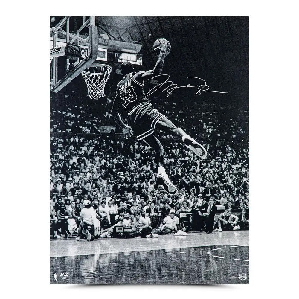 Michael Jordan Signed 'Frozen in Time' 30x40 Photo Chicago Bulls UDA Holo