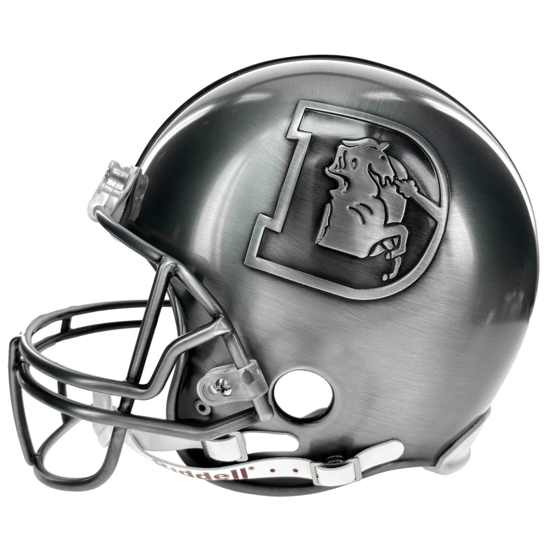 John Elway Signed Denver Broncos Pewter Full Size Helmet #D/107 JSA Autograph