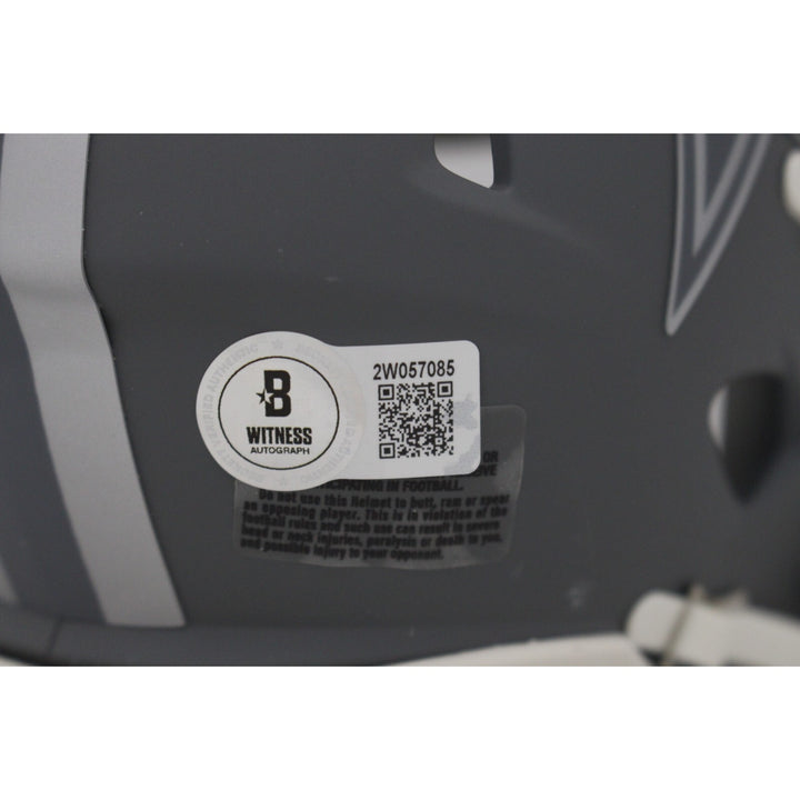 Dak Prescott Autographed Dallas Cowboys Slate Mini Helmet Beckett 47383