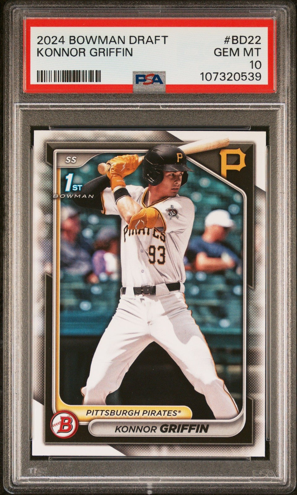 Graded 2024 Topps Bowman Draft Konnor Griffin #BD22 RC Baseball Card PSA 10