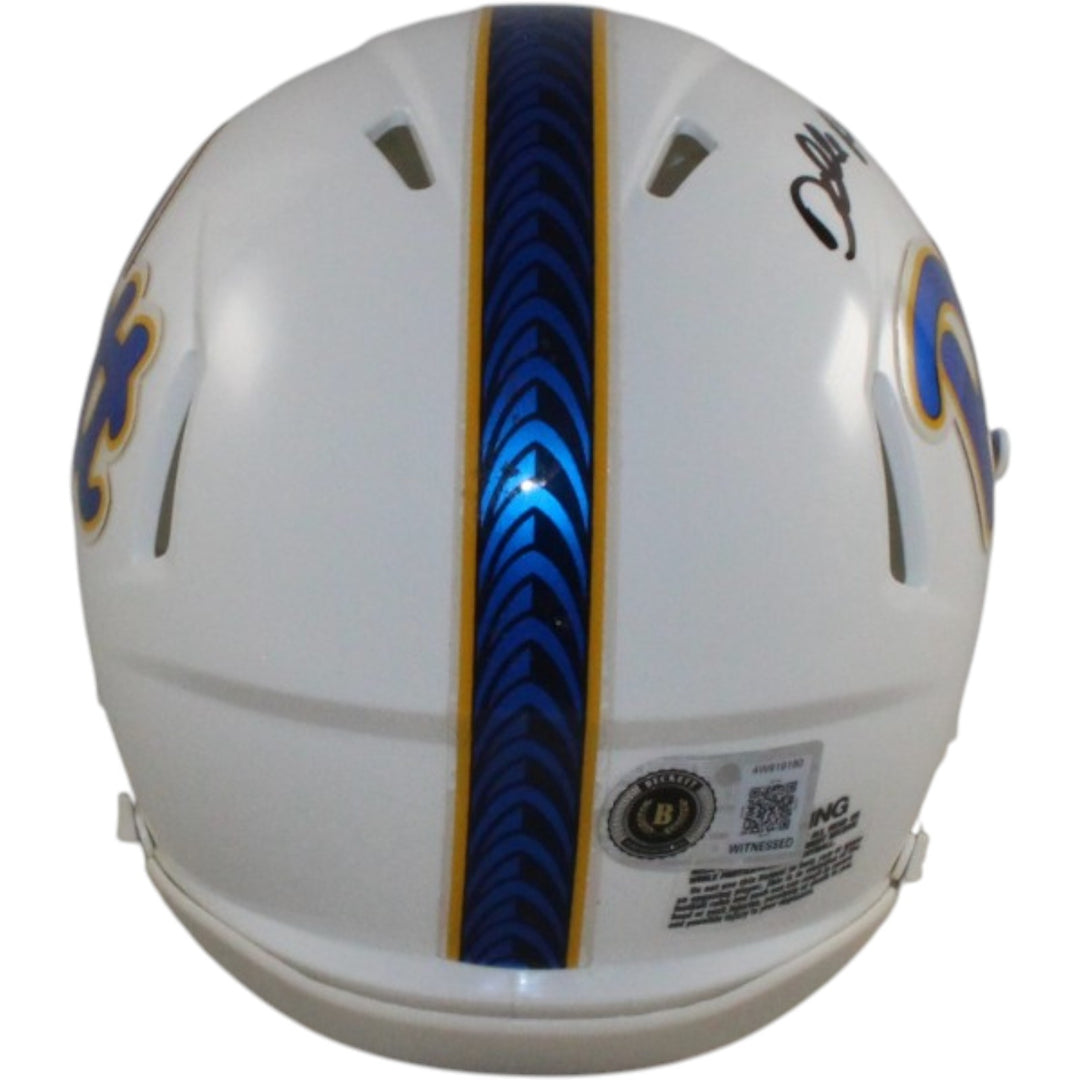 Darrelle Revis Autographed Pittsburgh Panthers Mini Helmet Beckett Witness 58223