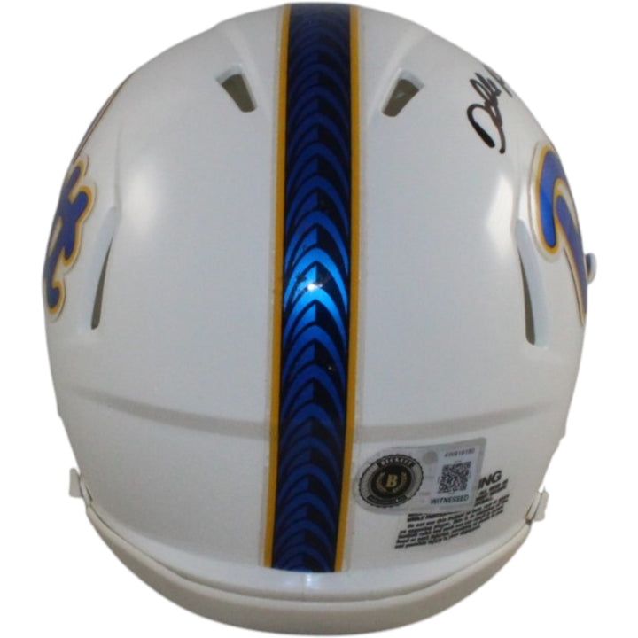Darrelle Revis Autographed Pittsburgh Panthers Mini Helmet Beckett Witness 58223