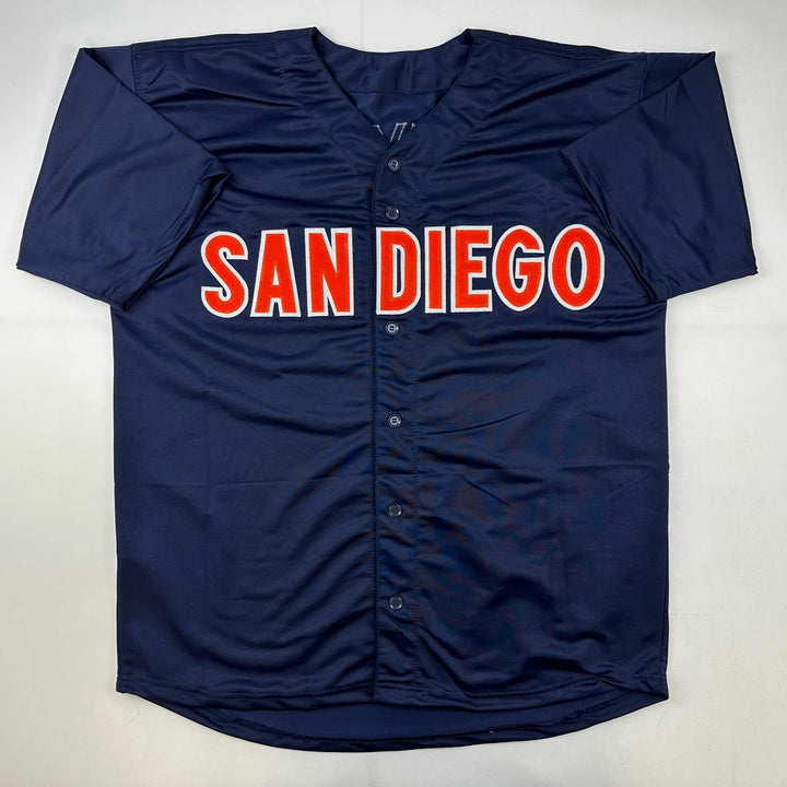 Facsimile Autographed Tony Gwynn San Diego Blue Reprint Jersey Size Men's XL