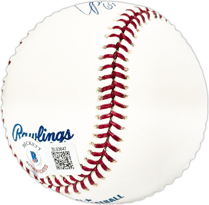 Gene Oliver Signed Official MLB Baseball Chicago Cubs "69 Cubs #12" Beckett QR