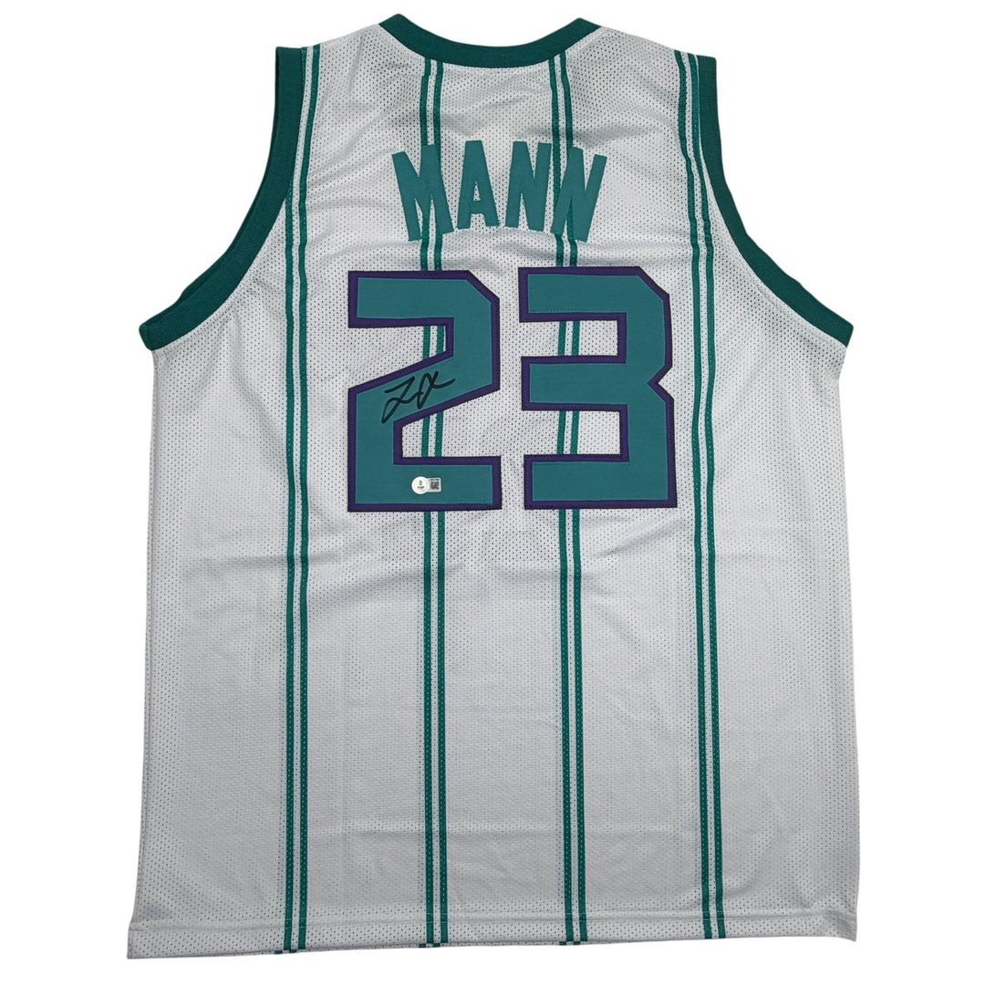 Autographed/Signed Tre Mann Charlotte White Basketball Jersey Beckett BAS COA