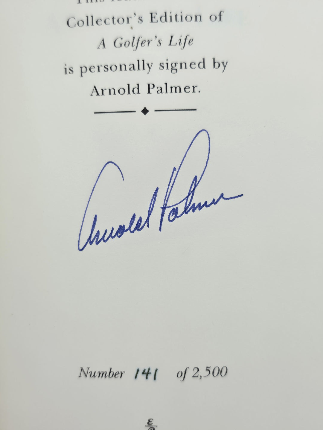 Arnold Palmer Signed Easton Press A Golfer's Life Book #141/2500 PSA/DNA
