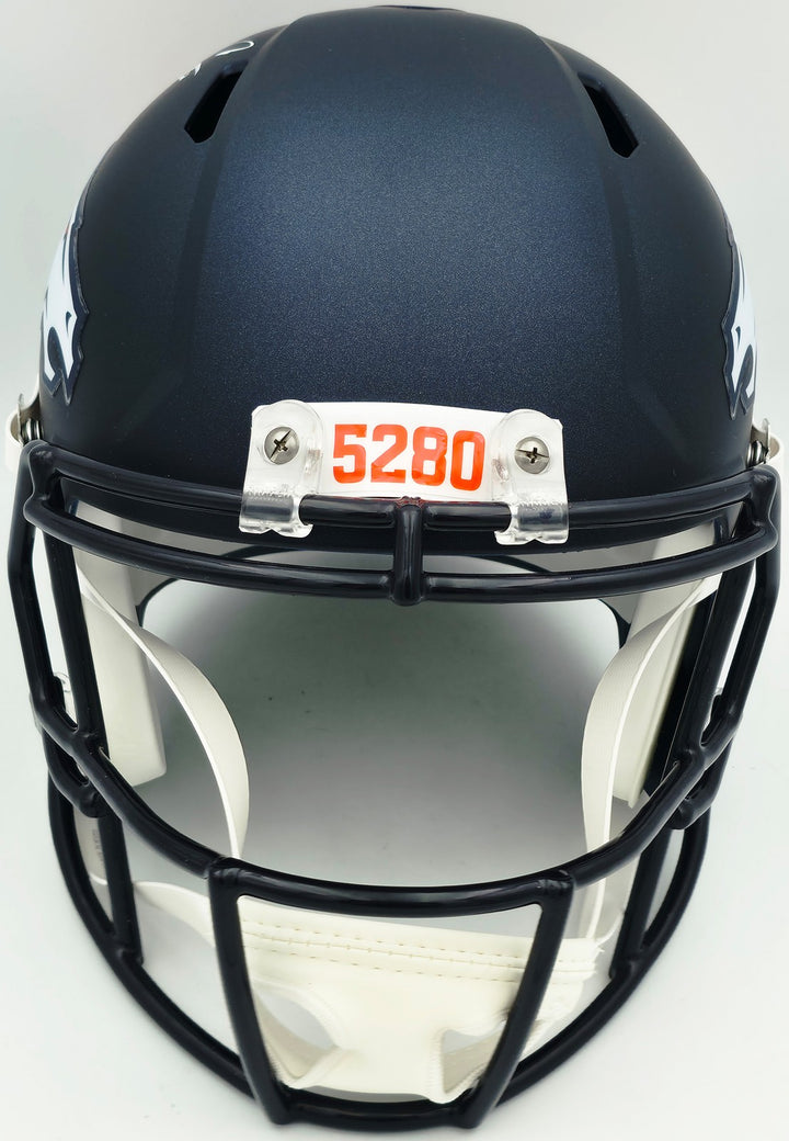 Jay Cutler Signed Broncos Blue Full Size Speed Replica Helmet BAS Witness
