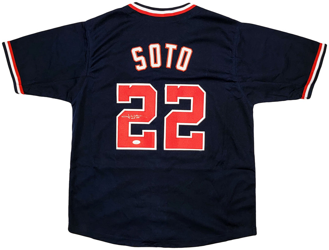 Washington Nationals Juan Soto Autographed Signed Blue Jersey JSA