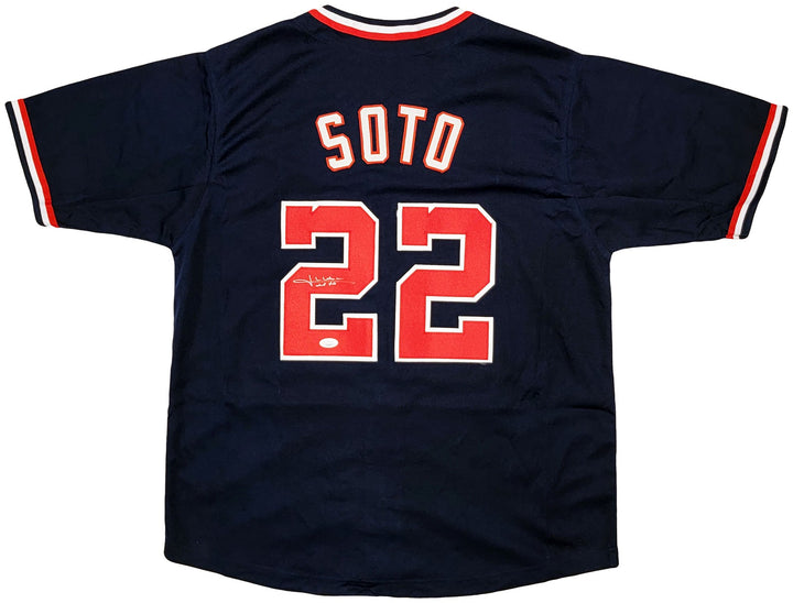 Washington Nationals Juan Soto Autographed Signed Blue Jersey JSA