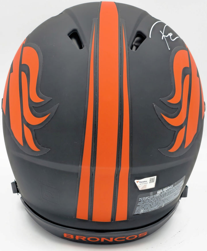 Russell Wilson Auto Broncos Eclipse Black Full Size Auth Speed Helmet Fanatics