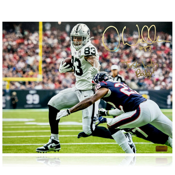 Darren Waller Autographed LV Raiders 11x14 Photo Inscribed "Just Win Baby" COA