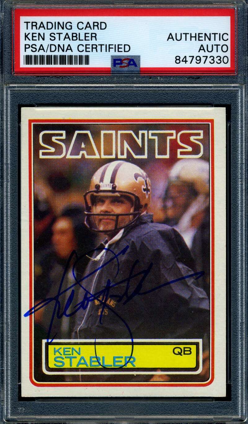Ken Stabler PSA DNA Signed 1983 Topps Autograph