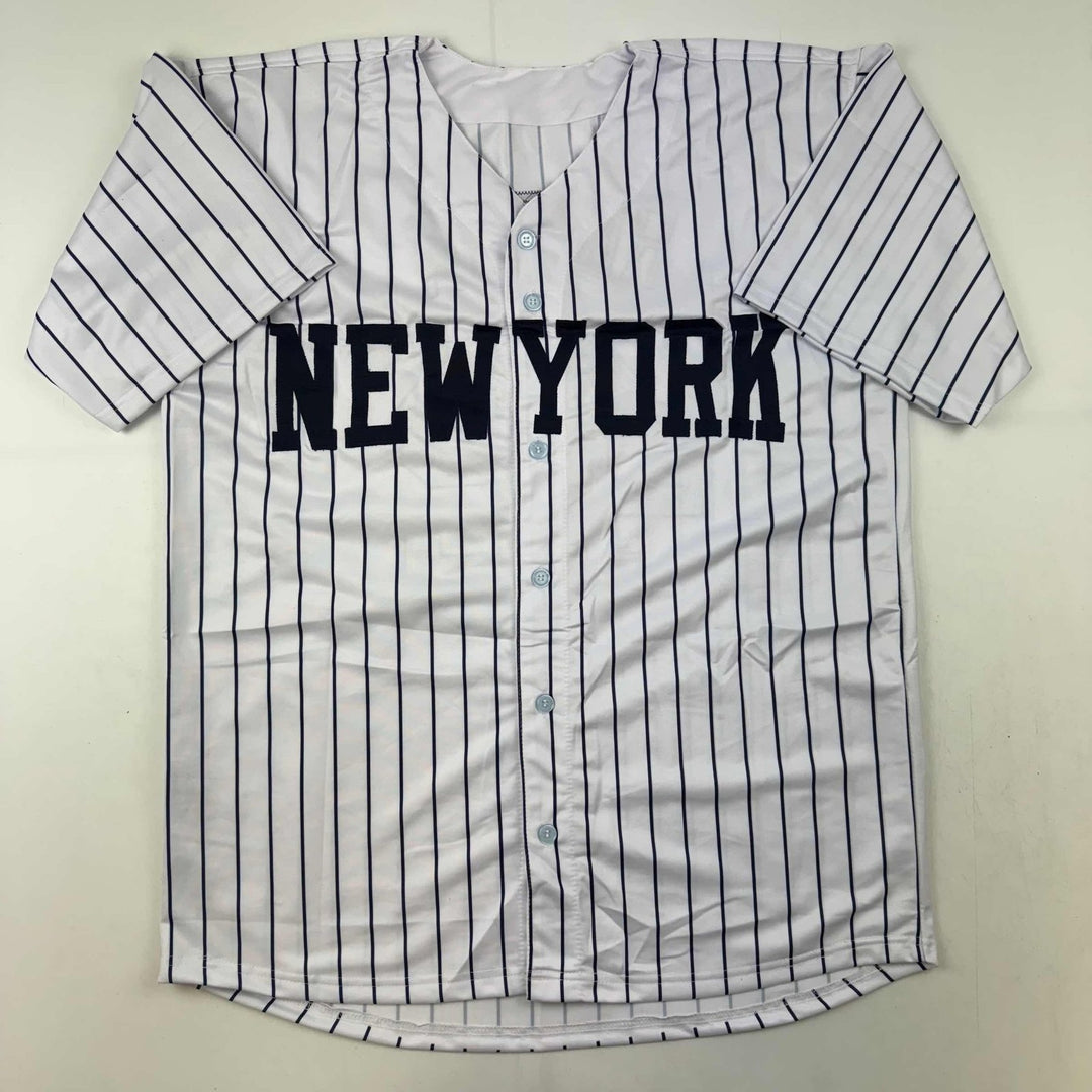 Autographed/Signed Mariano Rivera New York Pinstripe Jersey BAS Holo