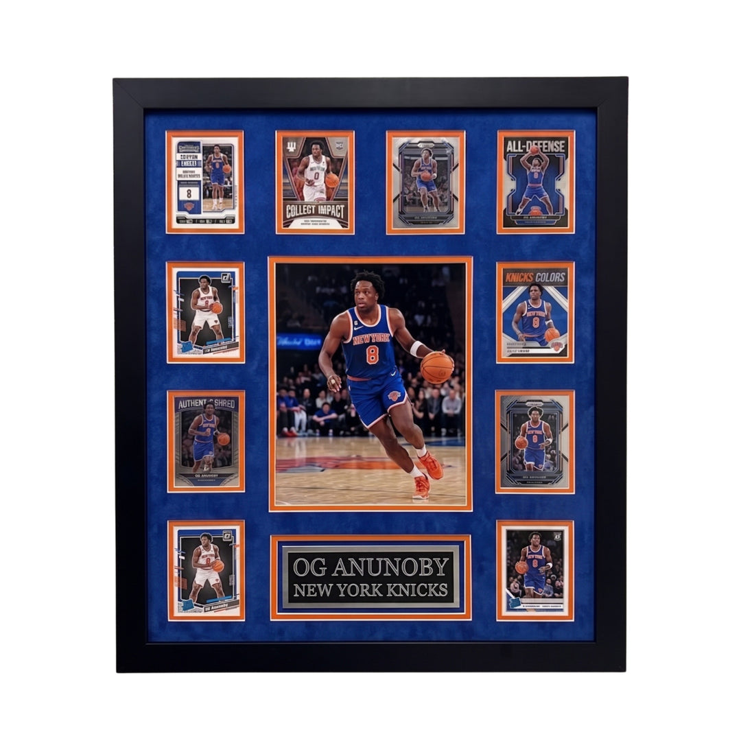 OG Anunoby 10-Card Custom Framed Display Piece New York Knicks