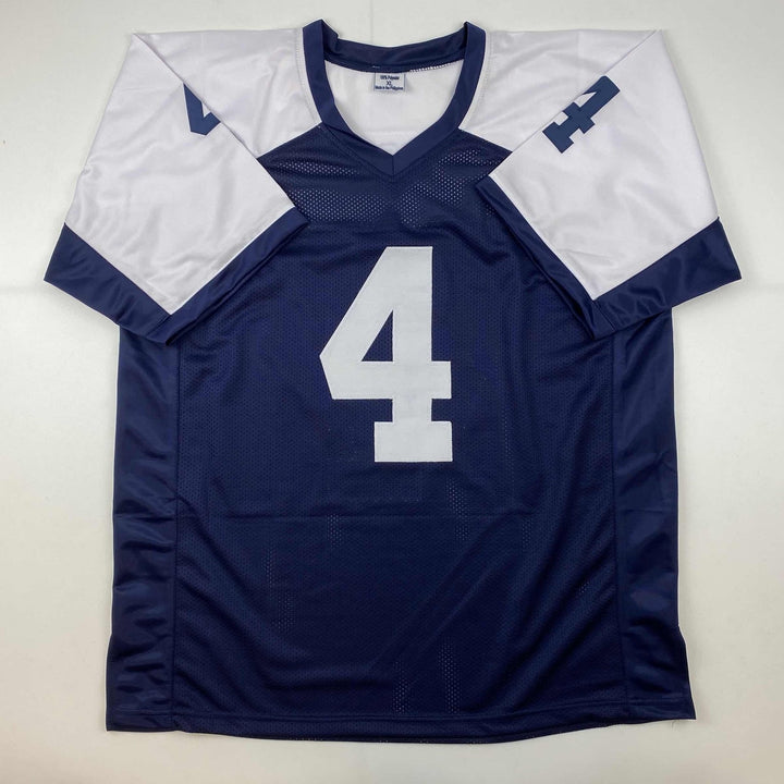 Autographed/Signed Dak Prescott Dallas Thanksgiving Day Jersey JSA COA