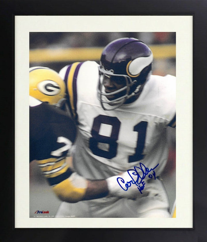 Carl Eller signed Minnesota Vikings NFL 8x10 Photo w/ HOF 04 Framed -  COA