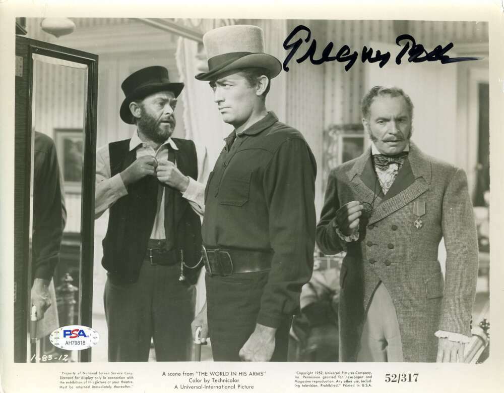Gregory Peck PSA DNA Coa Signed 8x10 The World In Arms Photo Autograph