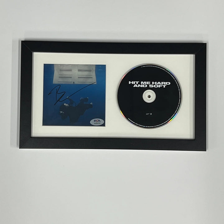 Billie Eilish Signed Hit Me Hard and Soft Signed CD Cover Framed PSA