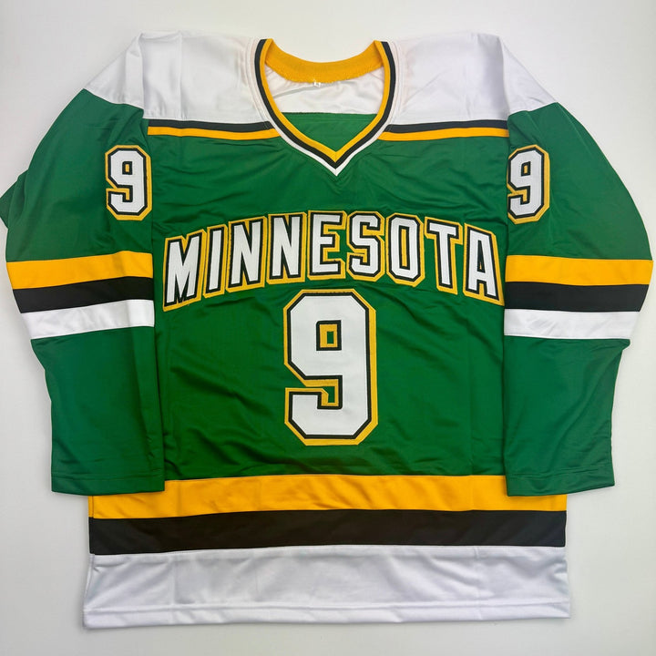 Autographed/Signed Mike Modano HOF 2014 Minnesota Green Jersey Beckett COA