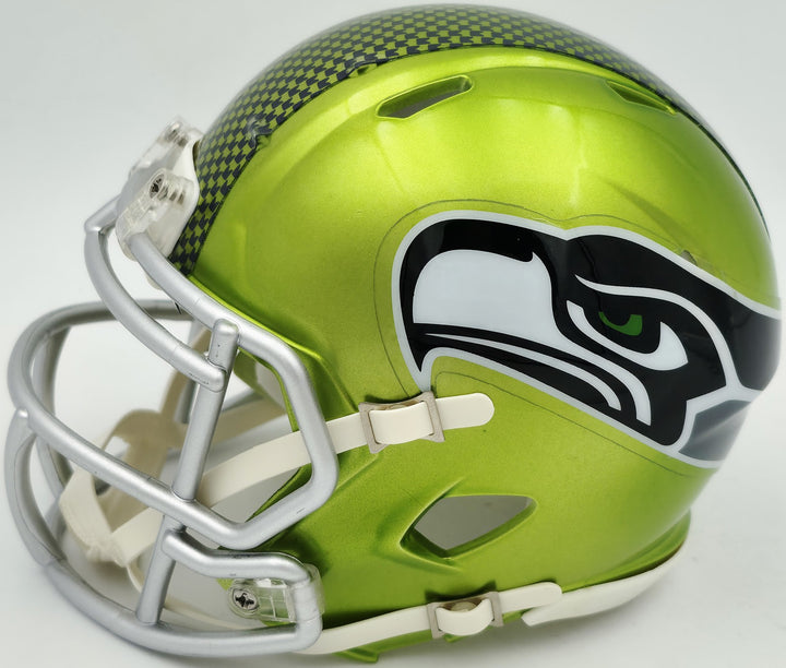 Brian Blades Signed Seattle Seahawks Flash Green Speed Mini Helmet MCS Holo