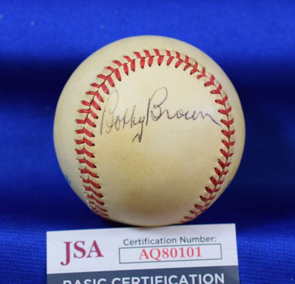 Bobby Brown JSA Cert Signed American League OAL Autograph Baseball