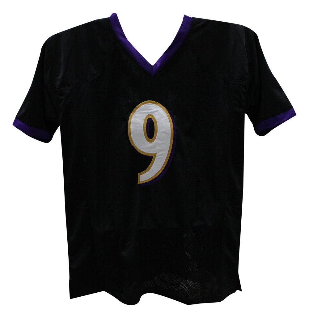 Justin Tucker Autographed/Signed Pro Style Black XL Jersey Beckett 39569