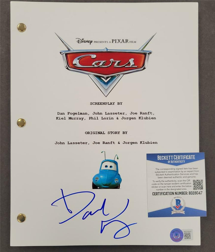 Dave Foley signed Cars Full Movie Script Voice of Flik (C)~ Beckett BAS COA