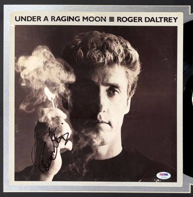Roger Daltrey Signed Framed Under A Raging Moon Vinyl Record PSA/DNA Hologram