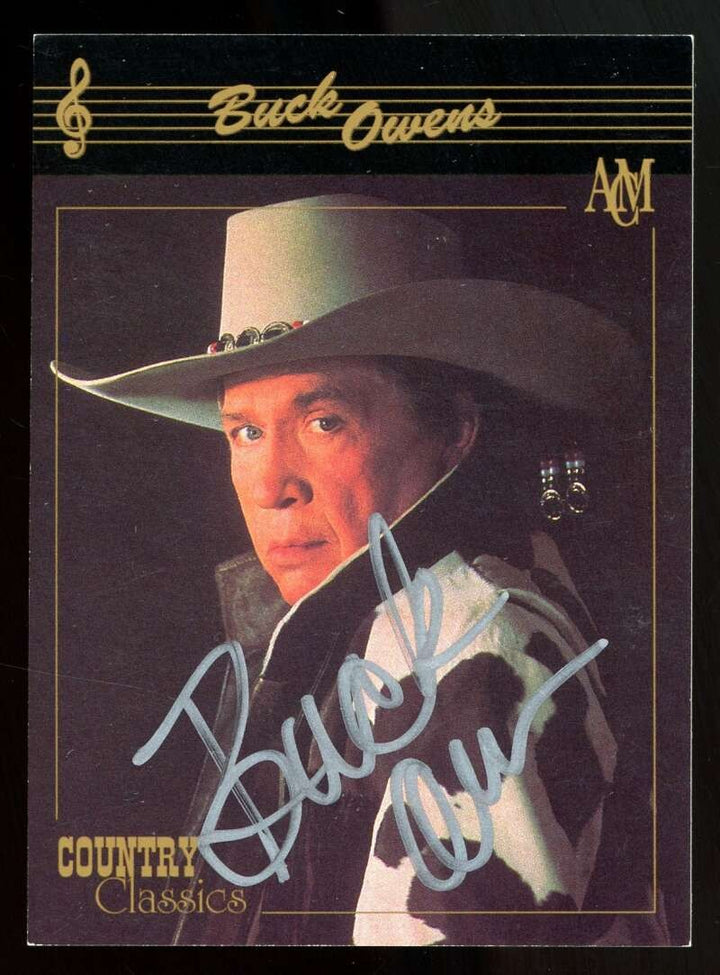 Buck Owens JSA Coa Signed 1992 ACM Country Classics Autograph
