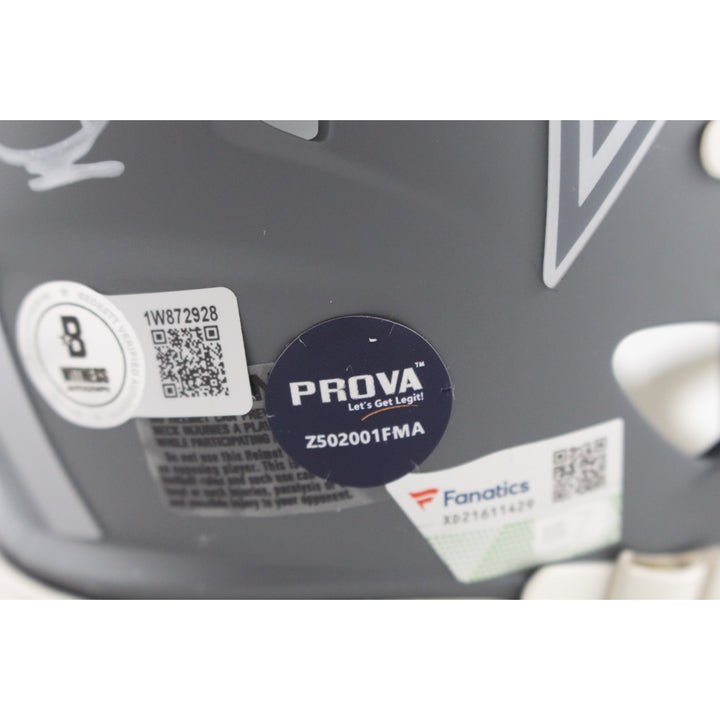 Dallas Cowboys Autographed Slate Mini Helmet Aikman Emmitt Irvin Beckett 50315