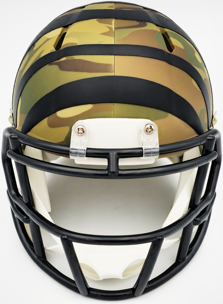 Ja'Marr Chase Signed Cincinnati Bengals Camo Speed Mini Helmet Beckett Wit