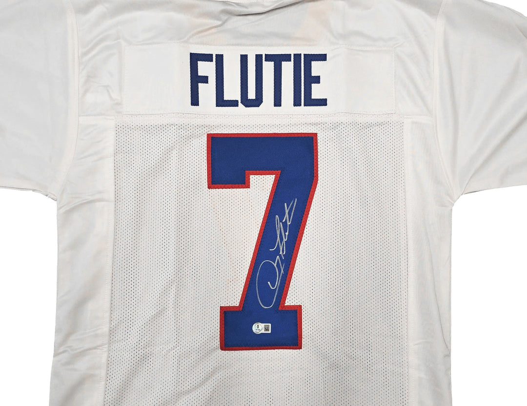 Buffalo Bills Doug Flutie Signed White Jersey Beckett Witness