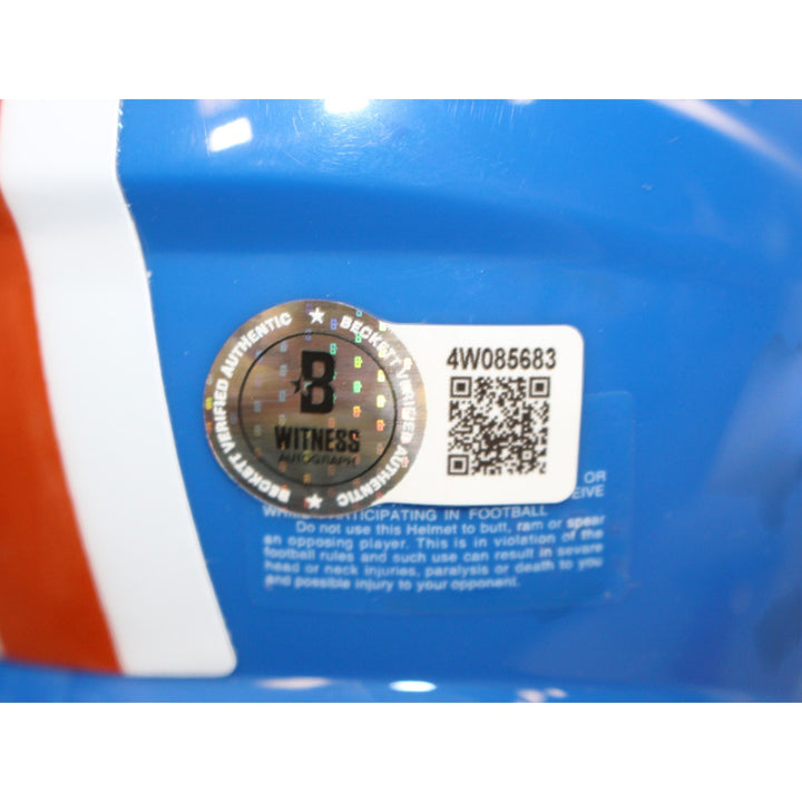 Von Miller Autographed Denver Broncos TB Mini Helmet Beckett Witness 54708
