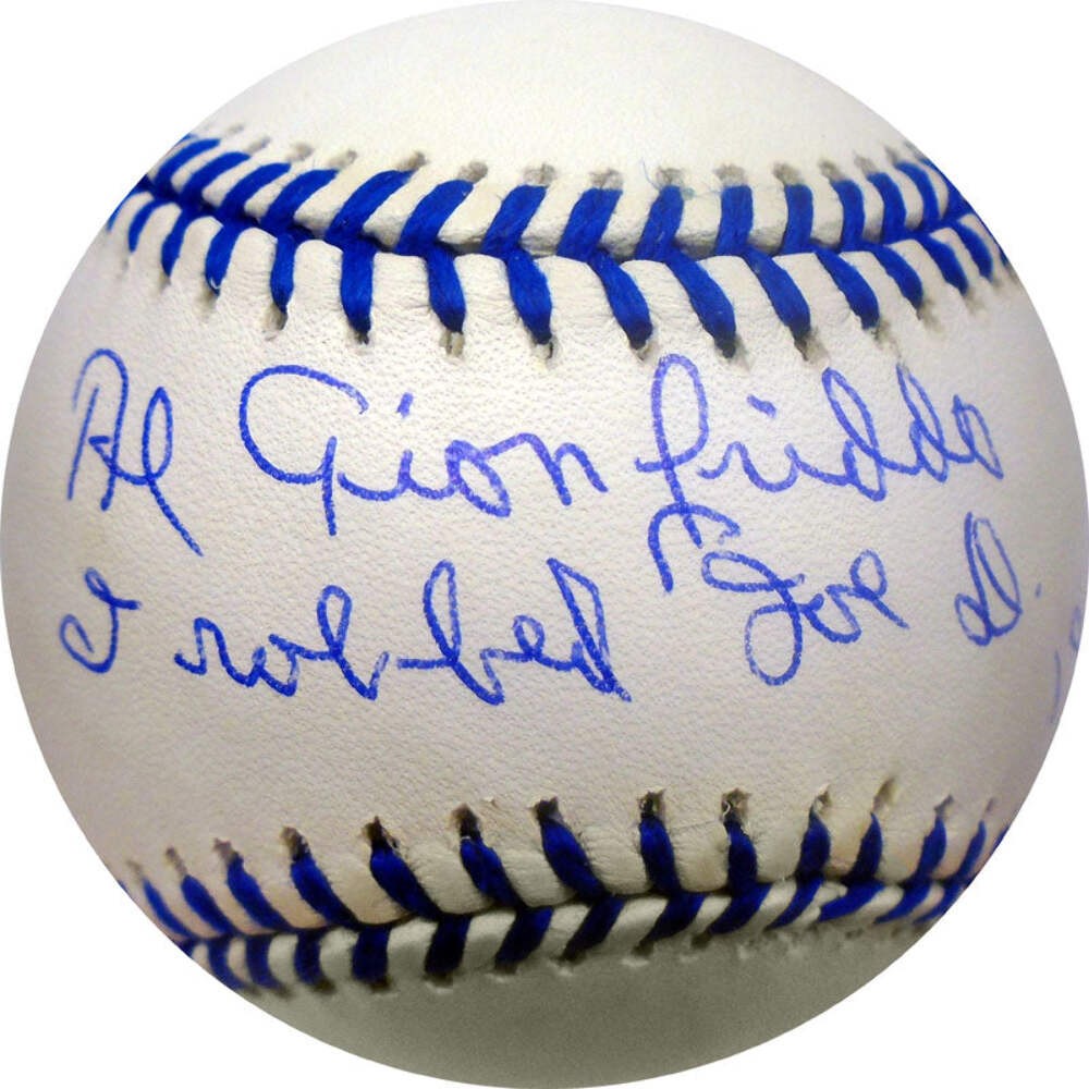 Al Gionfriddo I Robbed Joe D 10-5-47 Autographed Joe D Commemorative Baseball