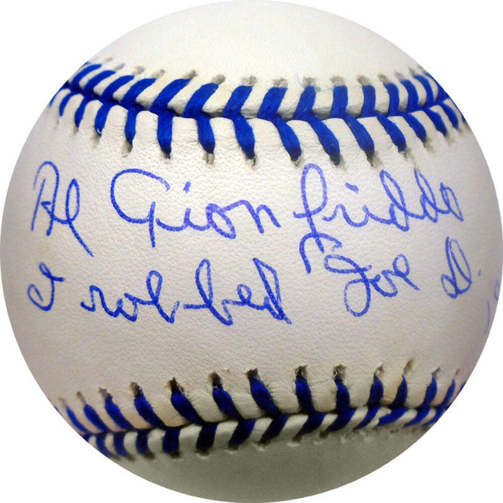 Al Gionfriddo I Robbed Joe D 10-5-47 Autographed Joe D Commemorative Baseball