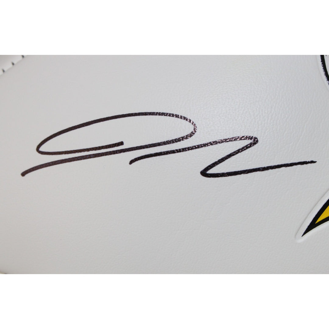 Jordan Addison Autographed Minnesota Vikings Logo Football SKOL Beckett 53897