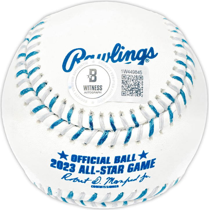 Edgar Martinez Signed 2023 All Star Game Logo Game Baseball Mariners Beckett Wit