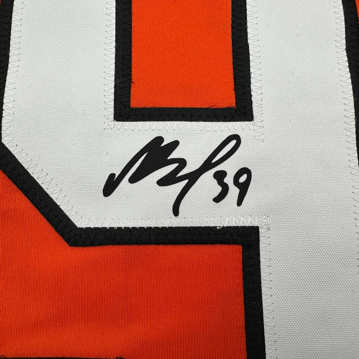Facsimile Autographed Matvei Michkov Philadelphia Orange Reprint Jersey Size XL