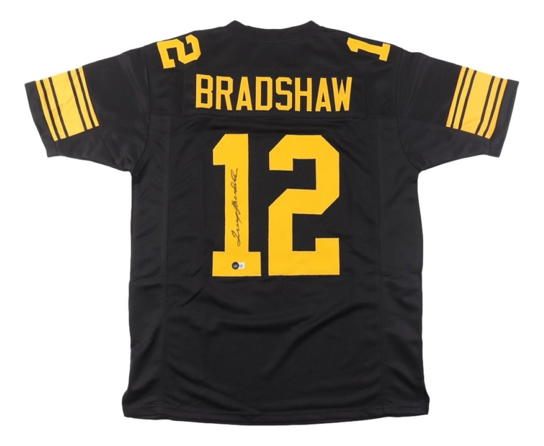 Terry Bradshaw Pittsburgh Signed Alternate Black Football Jersey BAS