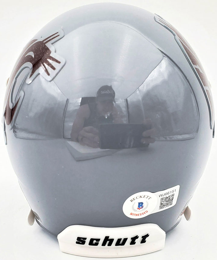 Ryan Leaf Signed Washington State Cougars Gray Schutt Mini Helmet Beckett