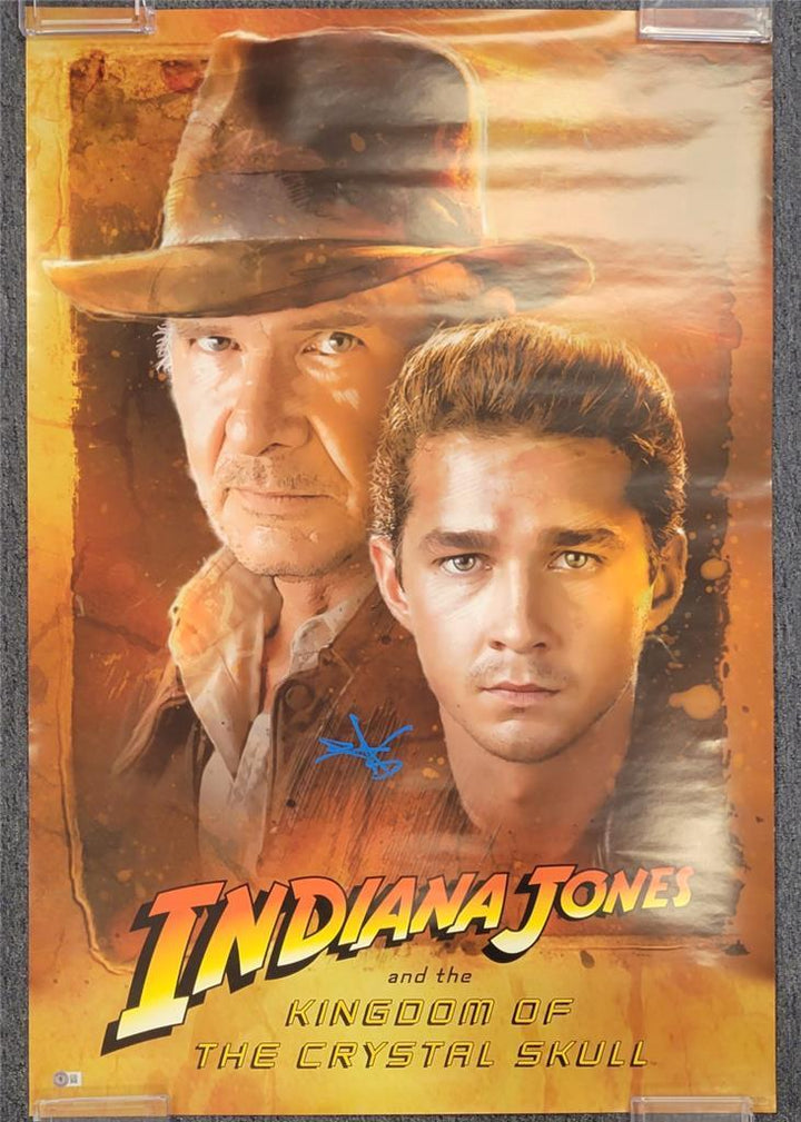 Shia LaBeouf signed Indiana Jones Crystal Skull 27x40 poster autograph ~ BAS