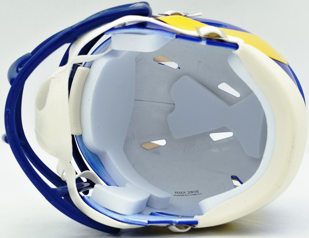 Davante Adams Signed Los Angeles Rams Blue Speed Mini Helmet Beckett Witness